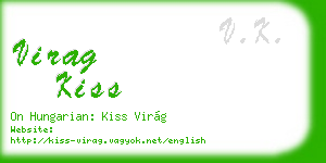 virag kiss business card